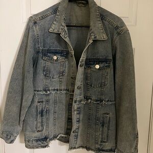 Roolee Light Wash Distressed Denim Jacket